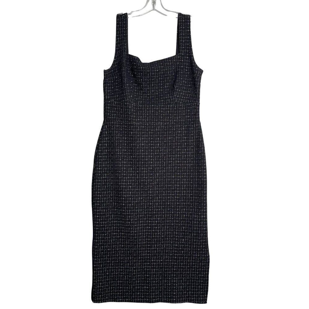 Banana Republic Shift Dress Black Womens 8‎ Plaid Careerwear Office Preppy